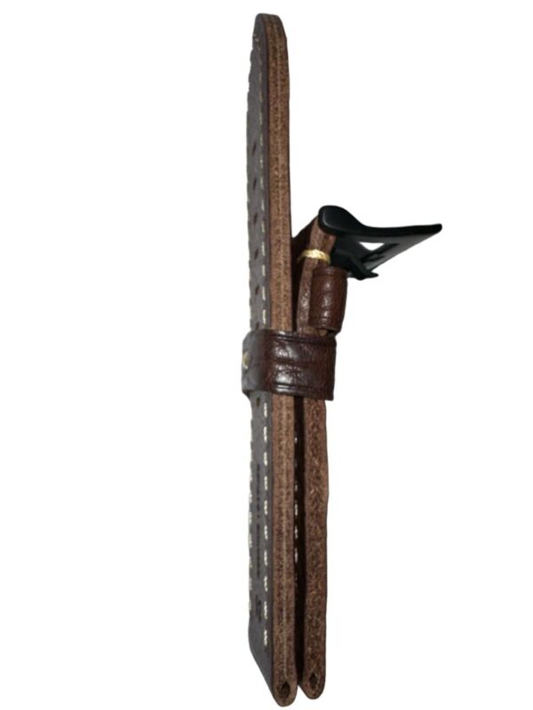 Handmade Dark Brown genuine leather watch band/ black Buckle 24mm. For Panerai