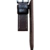 Handmade Dark Brown genuine leather watch band/ black Buckle 24mm. For Panerai