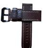 Handmade Dark Brown genuine leather watch band/ black Buckle 24mm. For Panerai