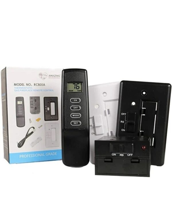 Gas Fireplace  Remote Control Thermostat Kit, for Millivolt Gas Valve Fireplaces