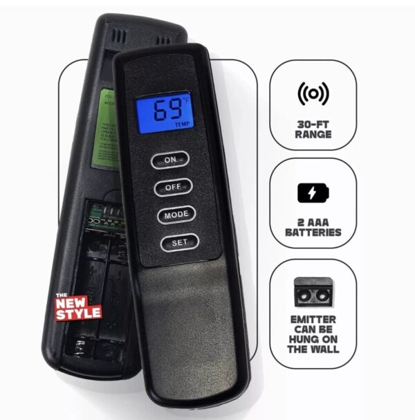 Gas Fireplace  Remote Control Thermostat Kit, for Millivolt Gas Valve Fireplaces